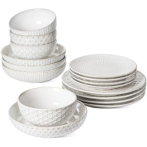 Plates and Bowls Sets for 4 (Dinnerware 16 pieces)