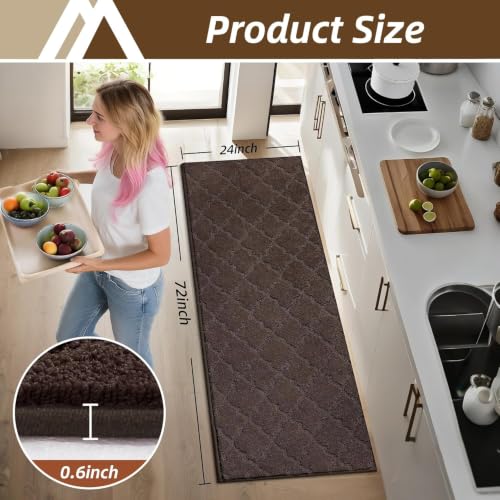 Kitchen Runner Rugs Non (Brown / 24"X 72")