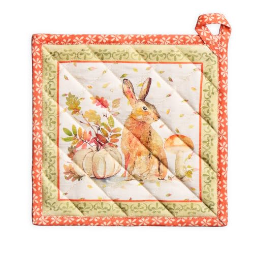 Pot Holders 100% Cotton Potholders (066 - Pumpkin Passion / 8" x 8" (Pot Holder Pack of 1))