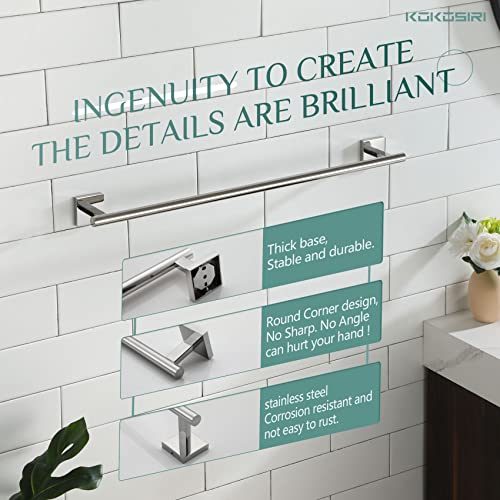 Bath Towel Bar Bathroom Towel Holder for Toilet Kitchen 24 Inch Necklace Holder Chrome Stainless Steel B4005CH (Polished Chrome / 24-Inch)