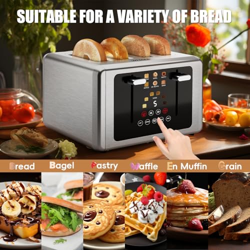 4 Slice Touch Screen Toaster (Silver / 4 slice)