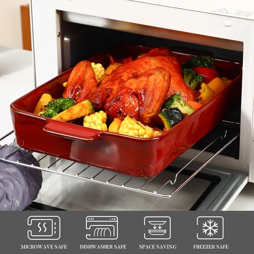 Ceramic Bakeware Set (Set of 4 / Cherry Red)