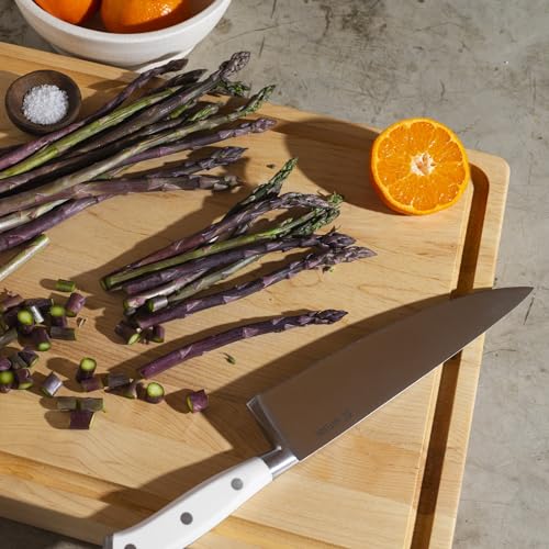 Yatoshi Magnetic Kitchen Knife Block Set 6 Pcs White (White / 6-Piece)