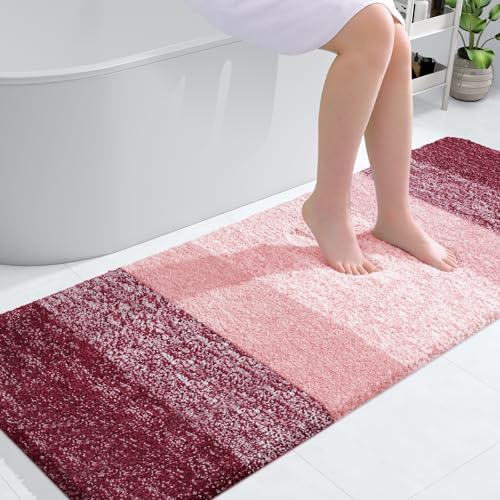 Bathroom Runner Rug 59x24 (59" X 24" / Red)