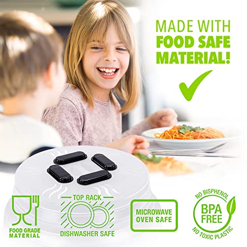 Magnetic Microwave Splatter Cover (10 Inch - Compact Microwaves - Black)