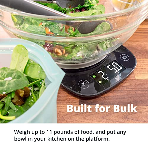 Digital Food Scale with Bowl (Black with Bowl)