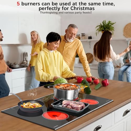 Electric Cooktop 36 Inch (36 inch 5 burners)