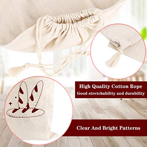4 Packs Linen Bread Bags for Homemade Bread