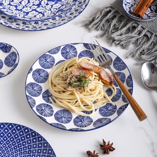 Ceramic Dinnerware Sets (Vintage Blue / 16 Pieces)
