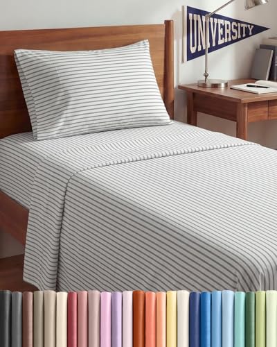 Twin XL Size 3 Piece Sheet Set (45 - Grey Stripes 2 / Twin XL)