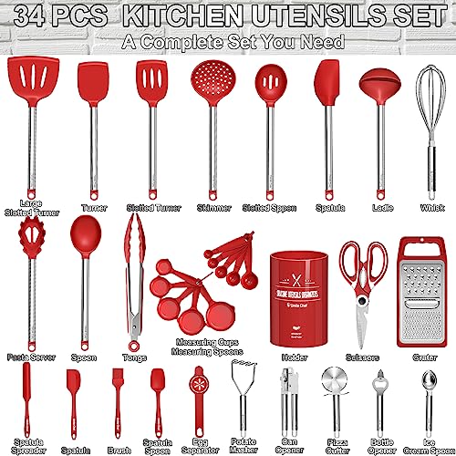 Kitchen Utensils Set (Red)