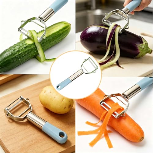 Y Shaped Vegetable Peeler Non (Standard / Silver/Blue-01)
