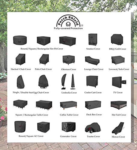 40 inch Outdoor Smoker Cover 26W x 23D x 43H inch (26"W x 23"D x 43"H / Black)