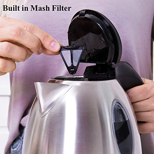 Stainless Steel Electric Kettle (Stainless Steel 1.2L)