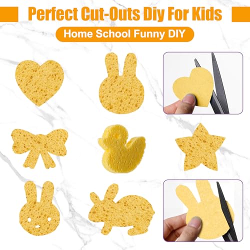 200 Pcs Sponges Bulk Sponges Kitchen Compressed Sponge (Yellow)