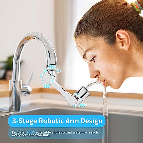 1080° Swivel Faucet Extender (Brass - 4 Pack)