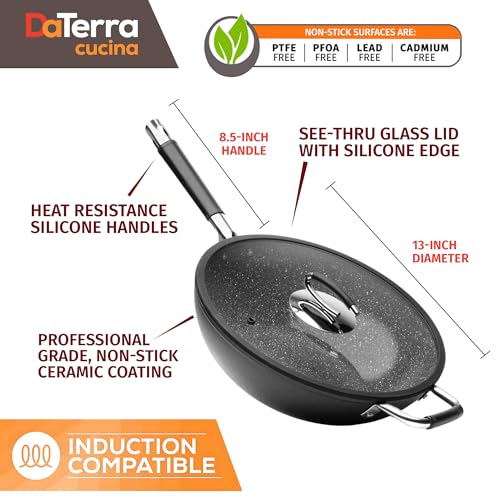 Nonstick Ceramic Wok with Lid