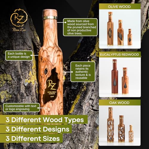 Olive wood bottle
