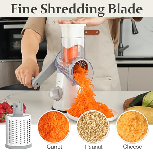 Rotary Cheese Grater Hand Crank Cheese Shredder for Fresh Cheese