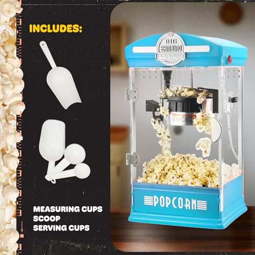 Popcorn Big Bambino 4oz Popcorn Machine (Blue)