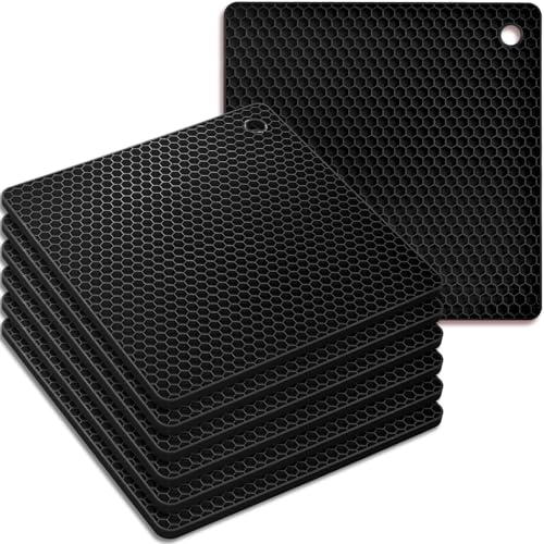 Silicone Square Trivets Mat (6 Count)