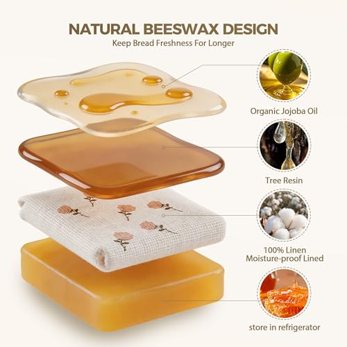 2 Pack Beeswax Bread Bag (1Rose print color)