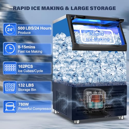 Commercial Ice Maker Machine (500Lbs/24H)