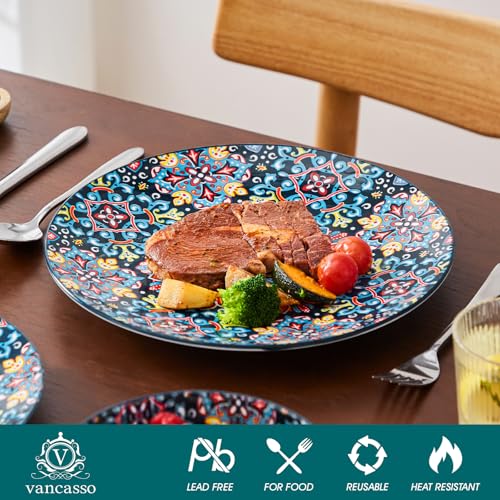 12 Pieces Dinnerware Sets (Service for 4 (12 Pcs) / Bohemian Red)