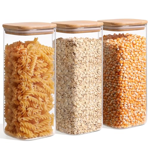 Glass Storage Containers with Lids 1.9 Qt (3 Count)