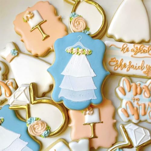 Frame Cookie Cutters 10 Shapes with 6 Cookie Scribes & 1 Storage Bag