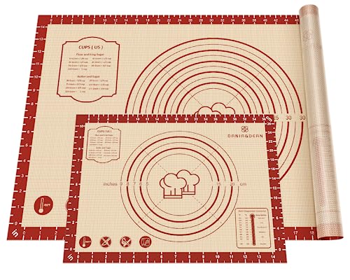 2 Pack 26"x16" & 11"x16" Extra Thick Silicone Baking Mat Set (2 Count)