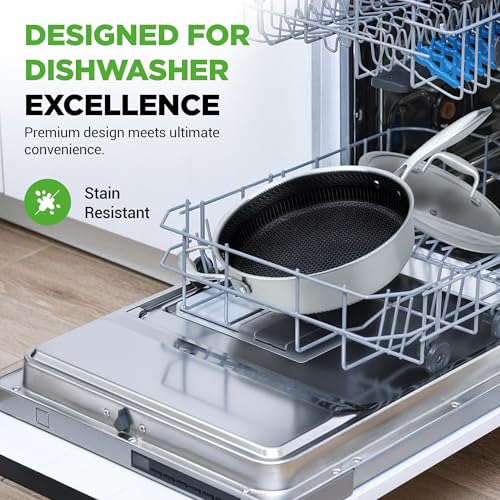 3.4QT Deep Frying Pan with Lid (Deep frying pan / Stainless Steel)