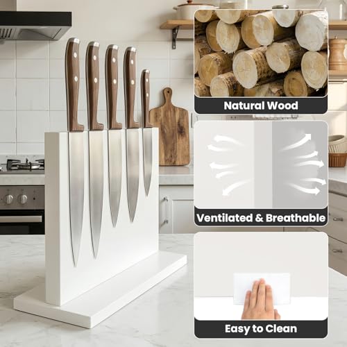 White Magnetic Knife Holder (11.6x8.5 inch White)
