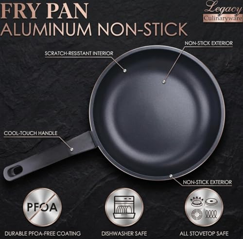 Nonstick Frying Pan Skillet (Black / 8 Inch)