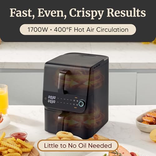 10.5Qt Dual Stacked Air Fryer (10.5 Quart)