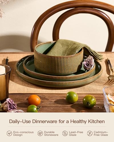 Dinnerware Set for 4 (Moss Green)