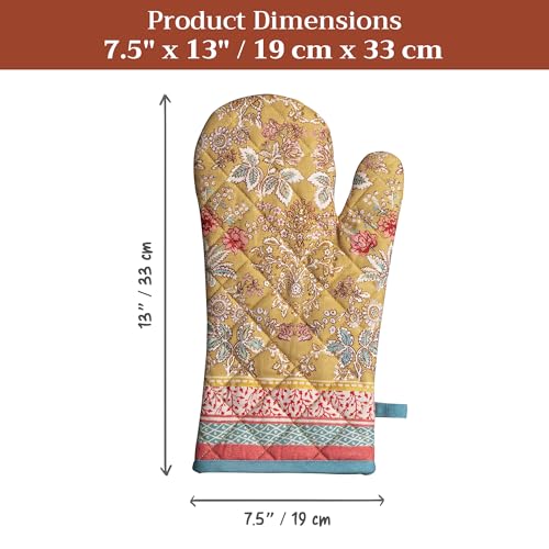 Maison d'Hermine Oven Gloves 100% Cotton Oven Mitt (001 - Marquise / 7.5" x 13" (Oven Mitt))