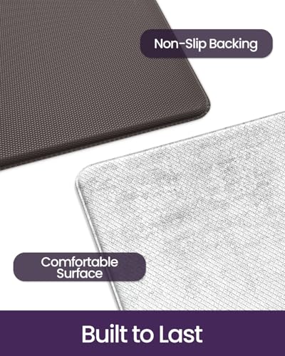 Kitchen Floor Mats Cushioned Anti Fatigue Runner (Light Grey / 59"L x 23"W x 0.4"Th)