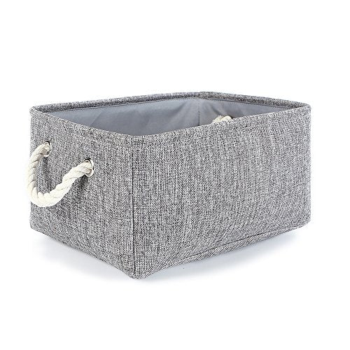Storage Bins Basket (Grey / Medium -13.8Lx9.8Wx6.7H)