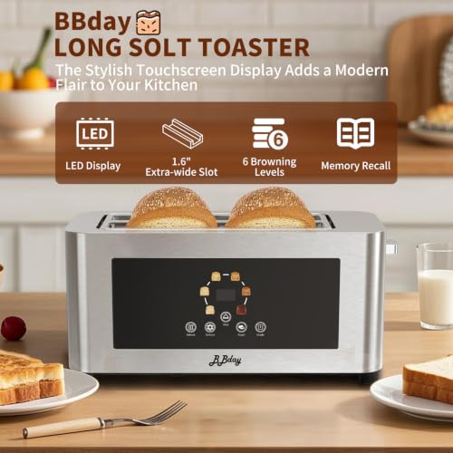 4 Slice Toaster with Touchscreen (Sliver)