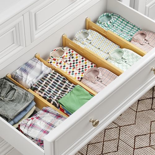 Bamboo Expandable Drawer Dividers (Natural / 3''H, 13.3''-19''L)