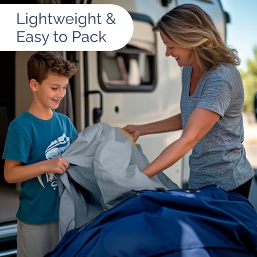Short Queen Size 4 Piece Bed Sheet Set (39 - Heathered Blue / Short Queen)