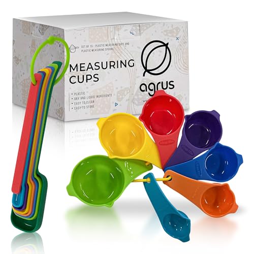 Measuring Cups and Spoons Set of 9 (Multicolor)