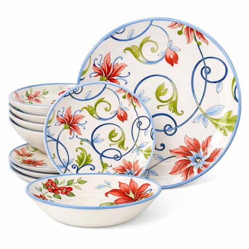 12 Piece Porcelain Dinnerware Set for 4 (12 / Botanical)