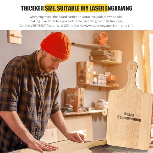 6 Pcs Wood Cutting Boards Bulk (13 x 7 inches)