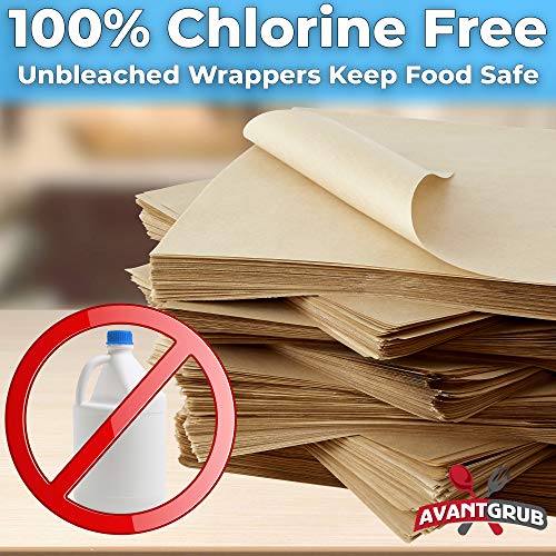 Eco Friendly Grease Proof 12" x 12" Deli Wrap 500 Pk. Best Kraft Food Wrapping Paper Sheets for Picnic (500 Count)