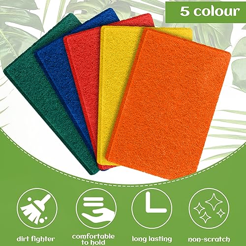 100 Pcs Heavy Duty Scouring Pads Bulk for Kitchen Dish