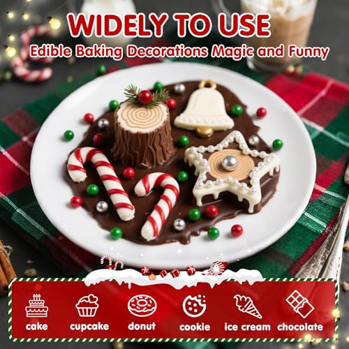 Edible Christmas Sprinkles for Cake Decorating (Christmas Pearl)