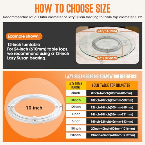 Heavy Duty Lazy Susan Bearing 10 Inch