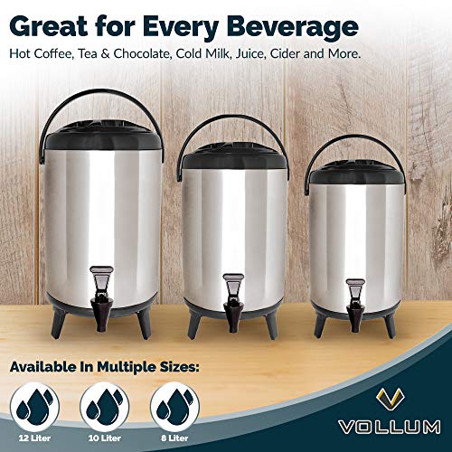 Stainless Steel Insulated Beverage Dispenser (10 Liter / Black)